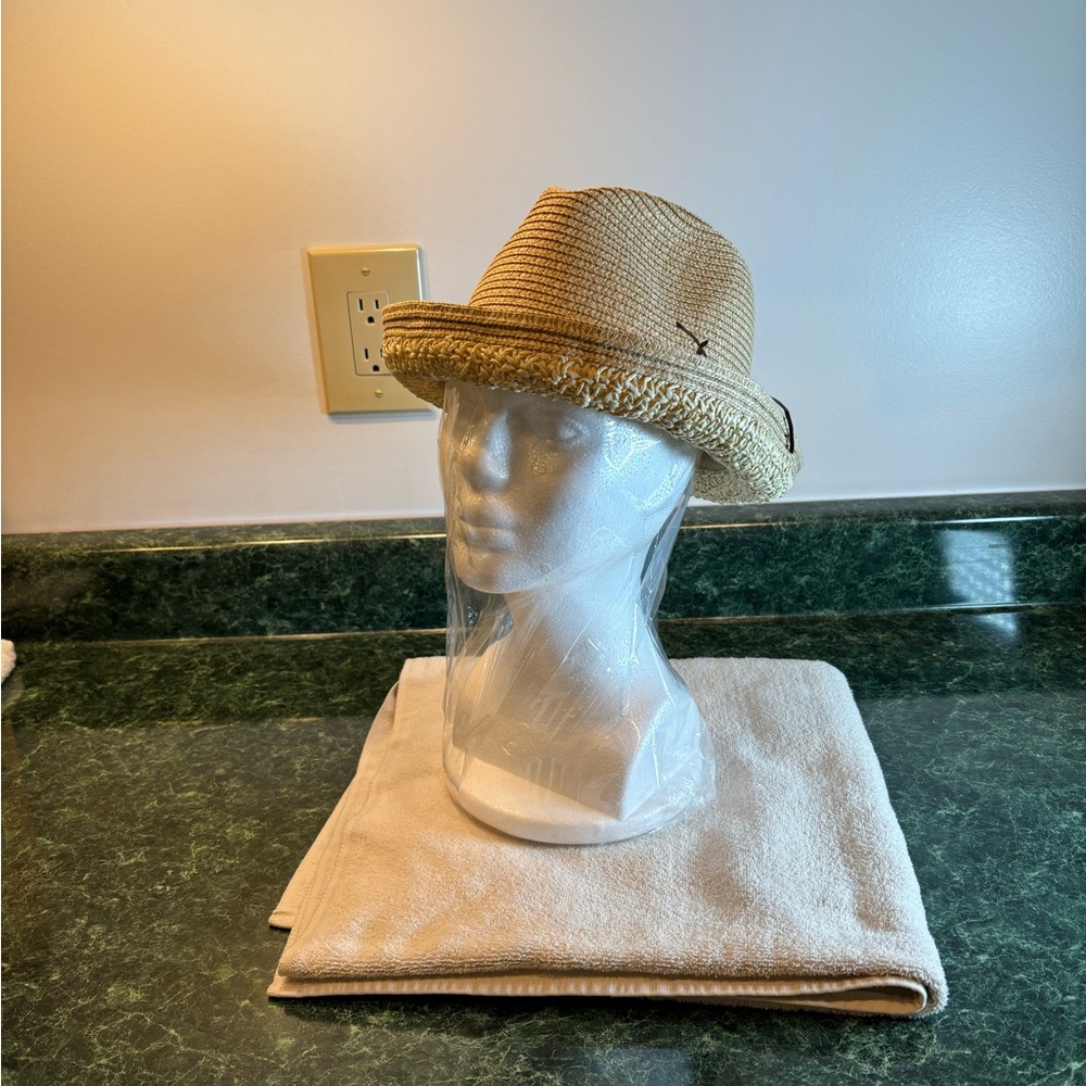 B&Y Tan Panama Hat O/S